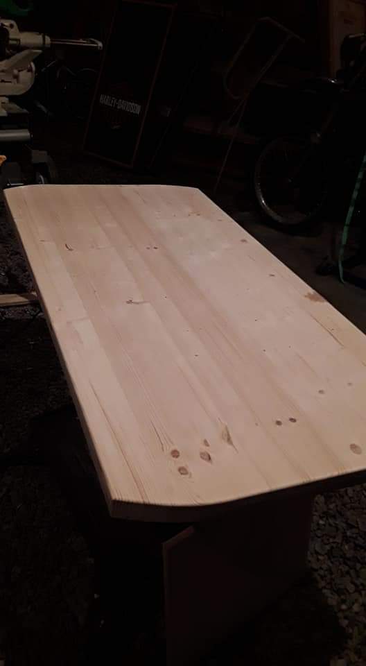 Piece of wood inside a workshop