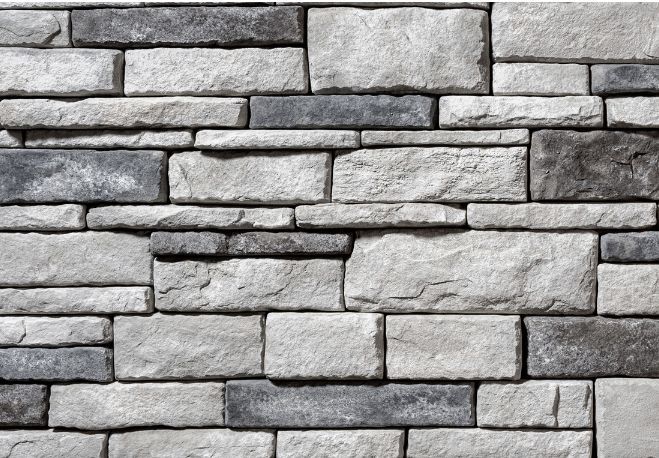 Gray stacked stone wall
