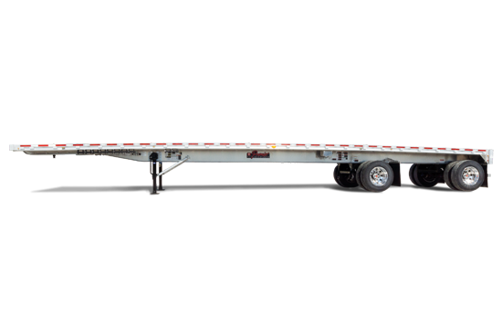 White semi-trailer flatbed 