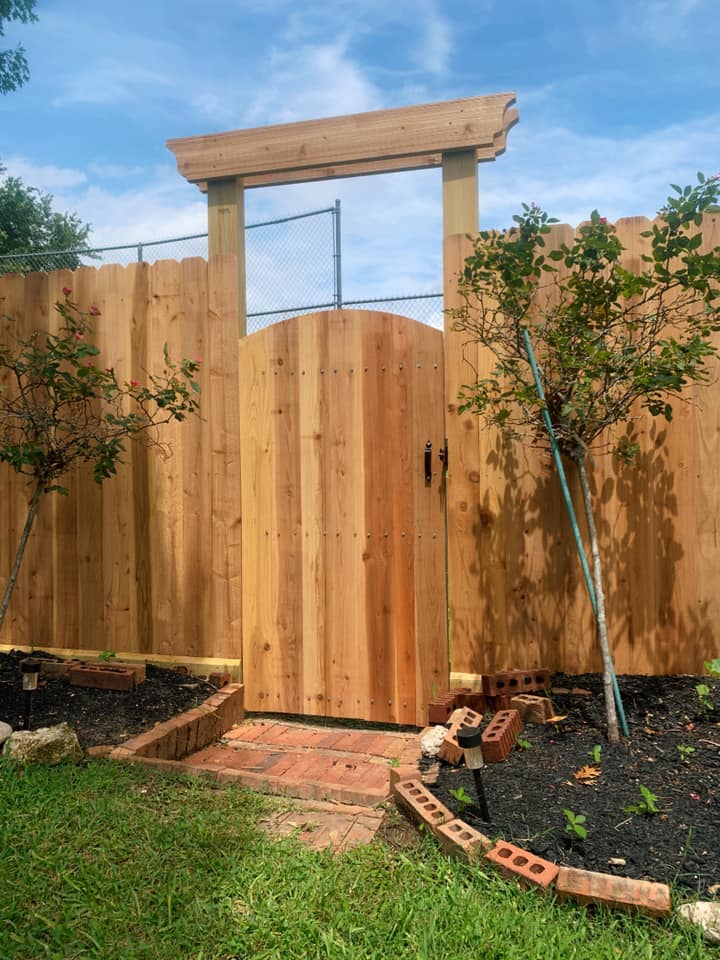 Wood fence gate