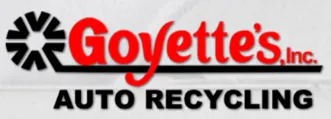 Logo for Goyette's Auto Recycling with red text and a black symbol.