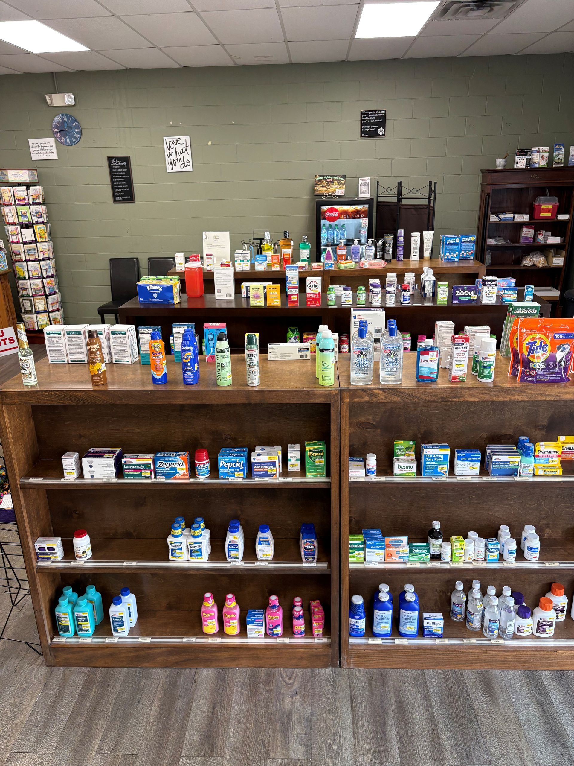 Stocked store shelves