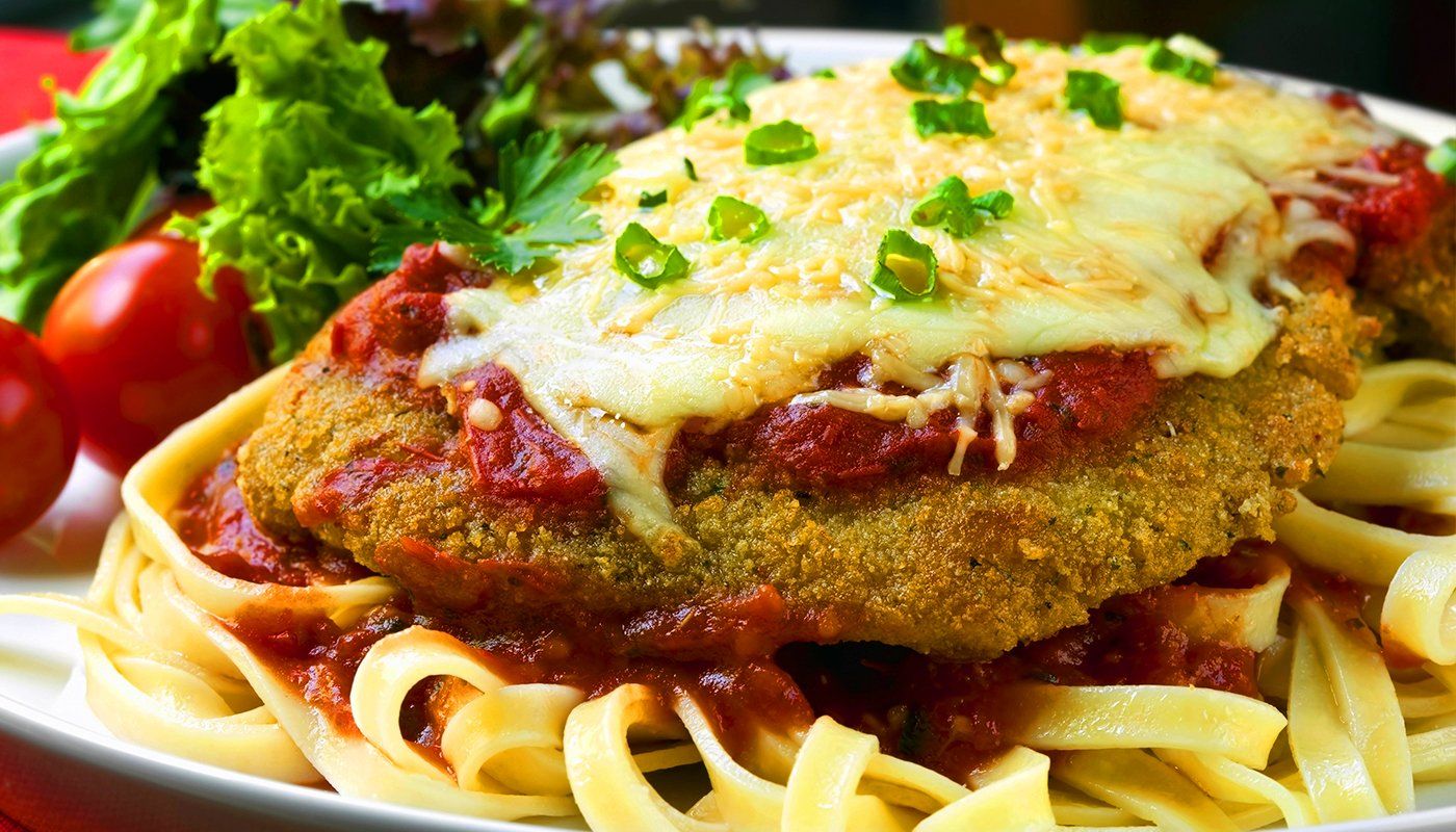 Chicken parmigiana menu