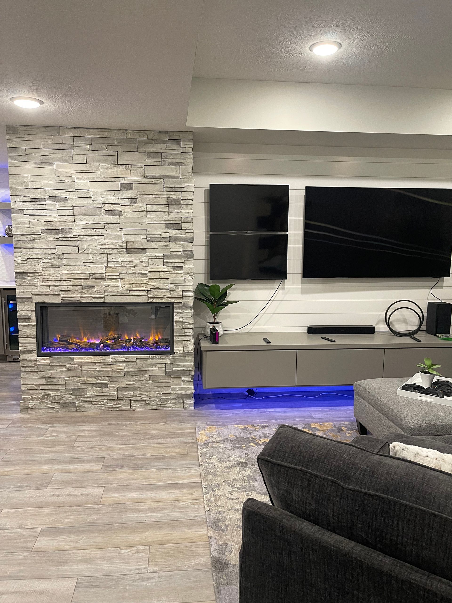 Basement Fireplace