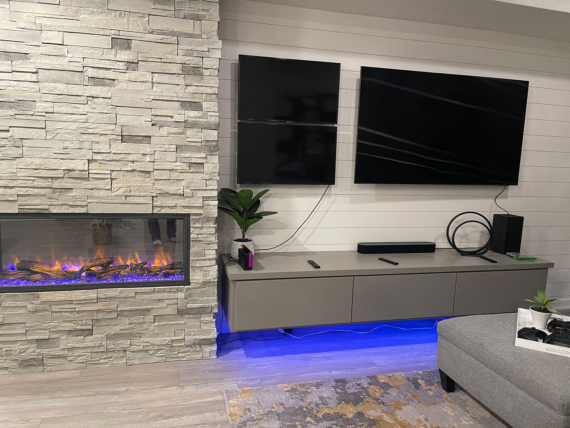 Basement Fireplace