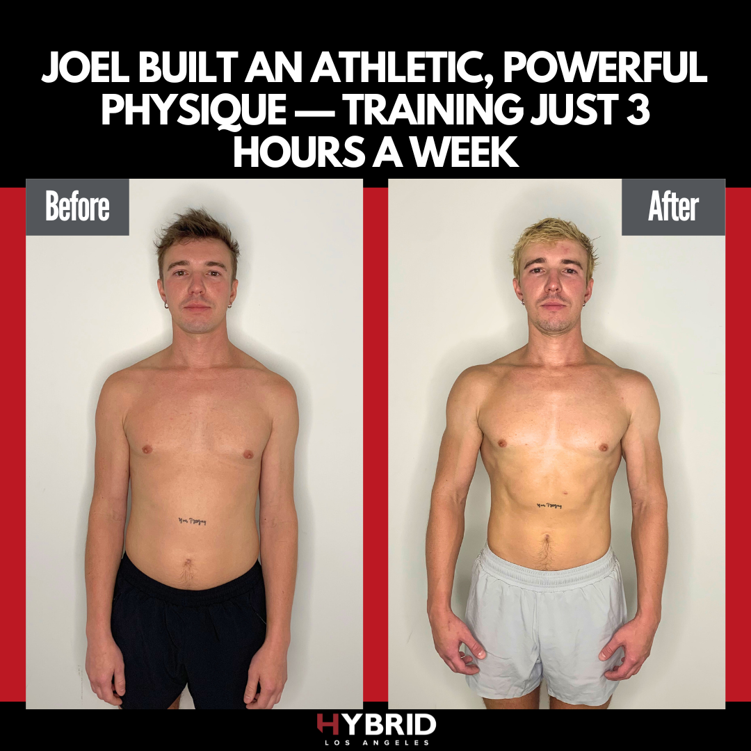 A before and after photo of a man.