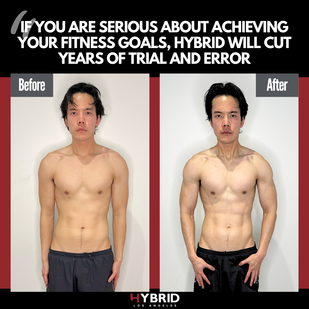 A before and after photo of a man.