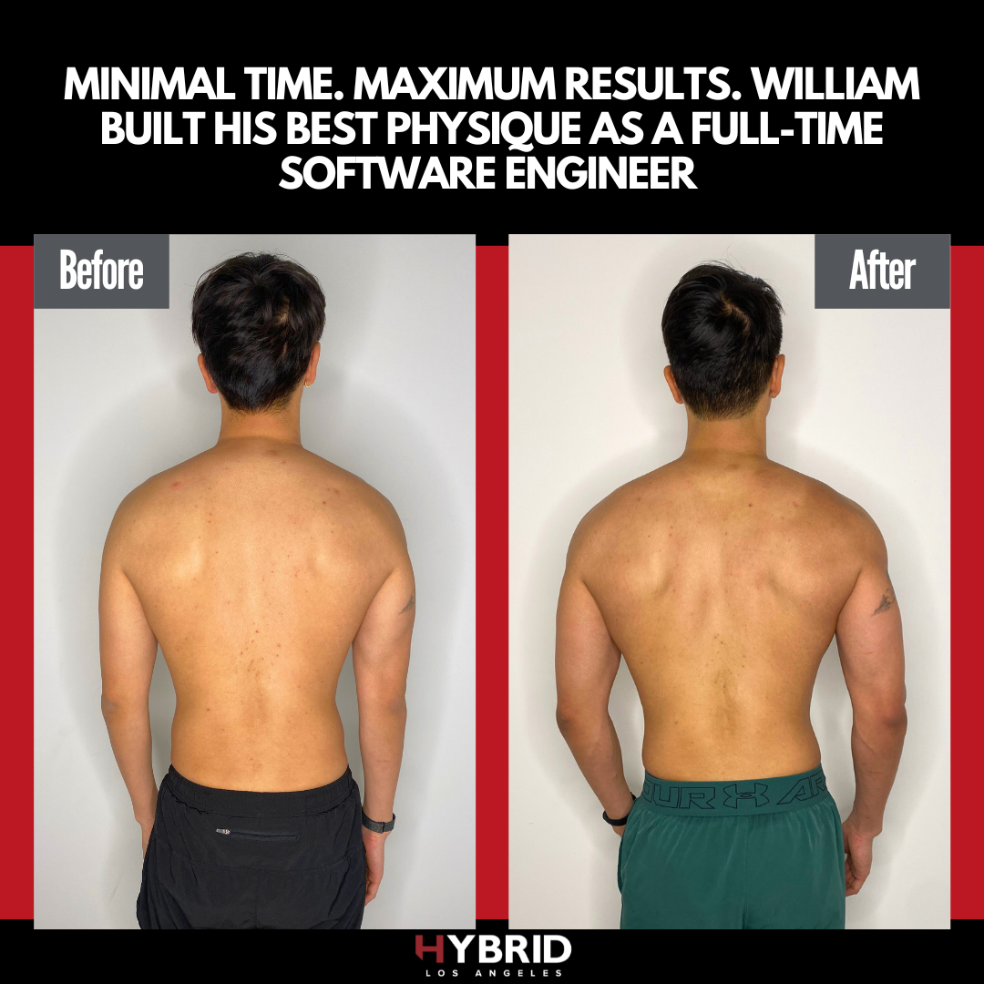A before and after photo of a man.