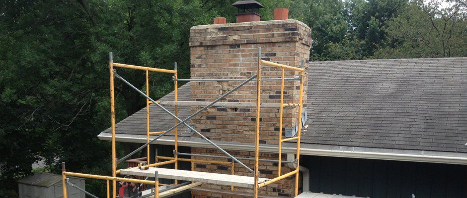 chimney under repair