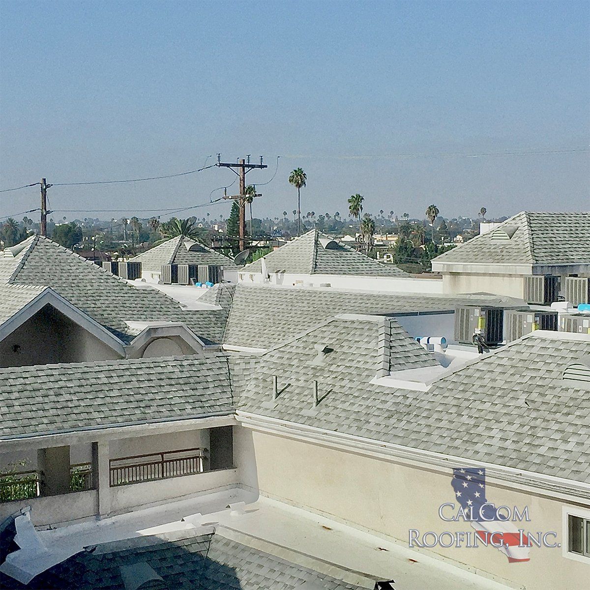 Multi-family asphalt roofing