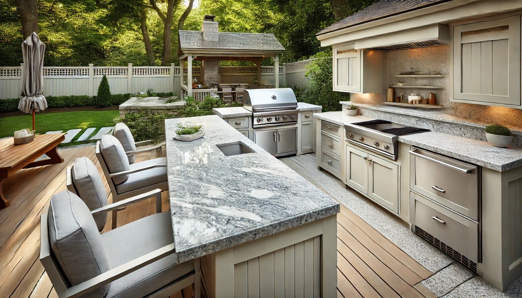Countertop in Outdoor Kitchen - Port Charlotte