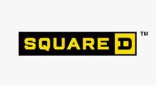 Square D logo in black and yellow with a small TM mark