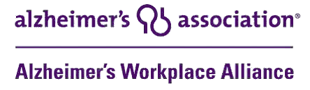 The logo for the alzheimer 's association alzheimer 's workplace alliance