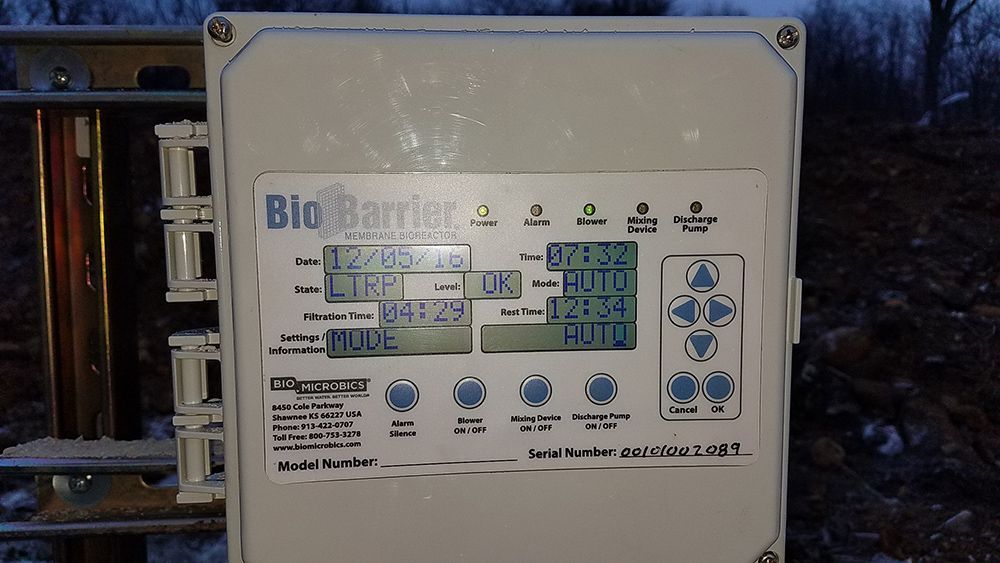 BioBarrier control panel