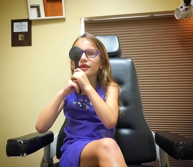 Child in Optometrist Seat