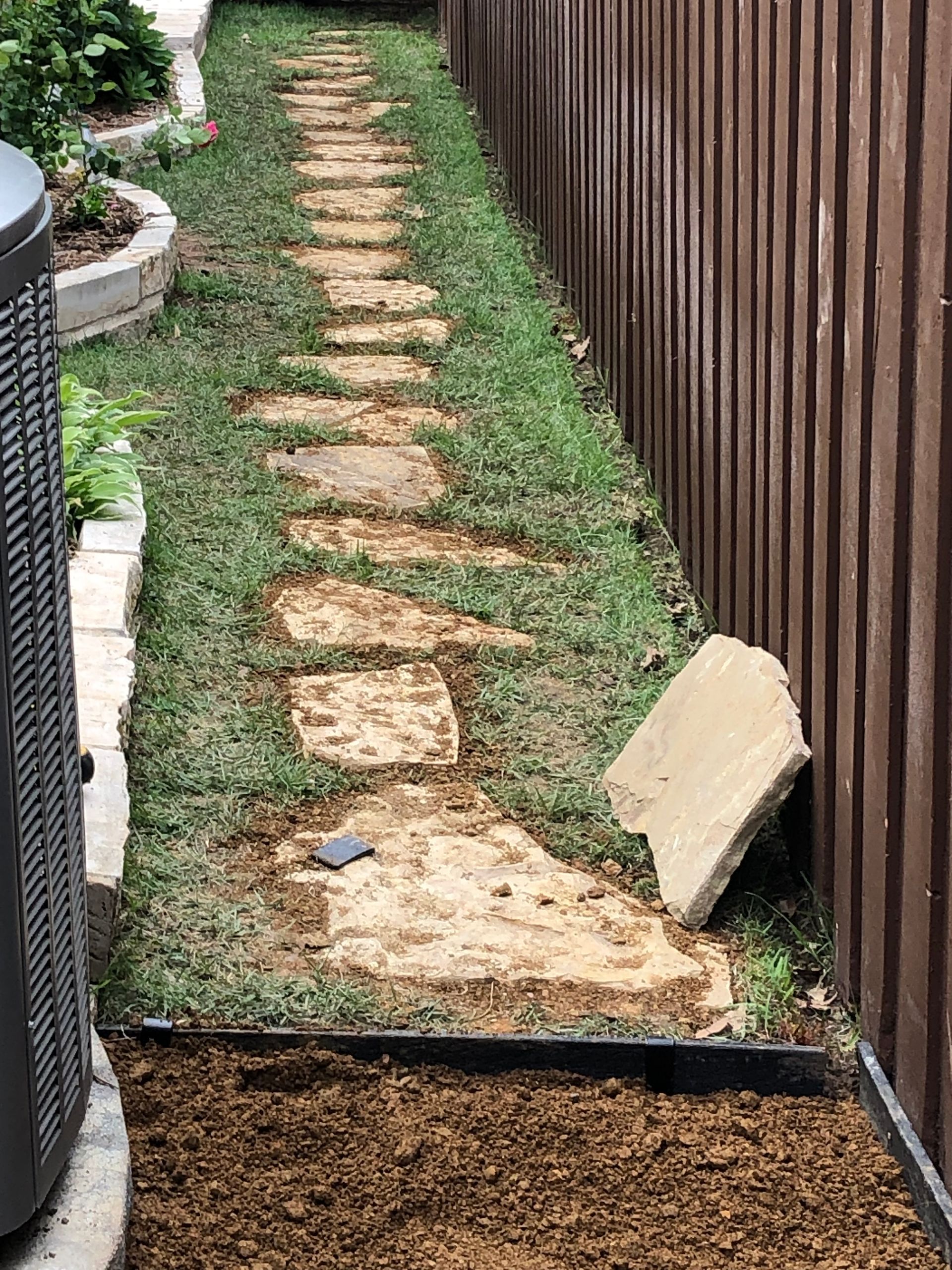 Side garden stepping stones