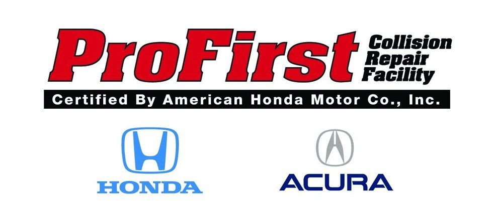 ProFirst Collision Repair Facility (Certified by American Honda Motor Co., Inc.), Honda, Acura - brand logos