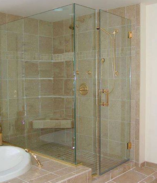 bathroom glass gate