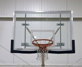 Basketball board and ring