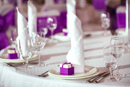 Table placesetting - reception dinner