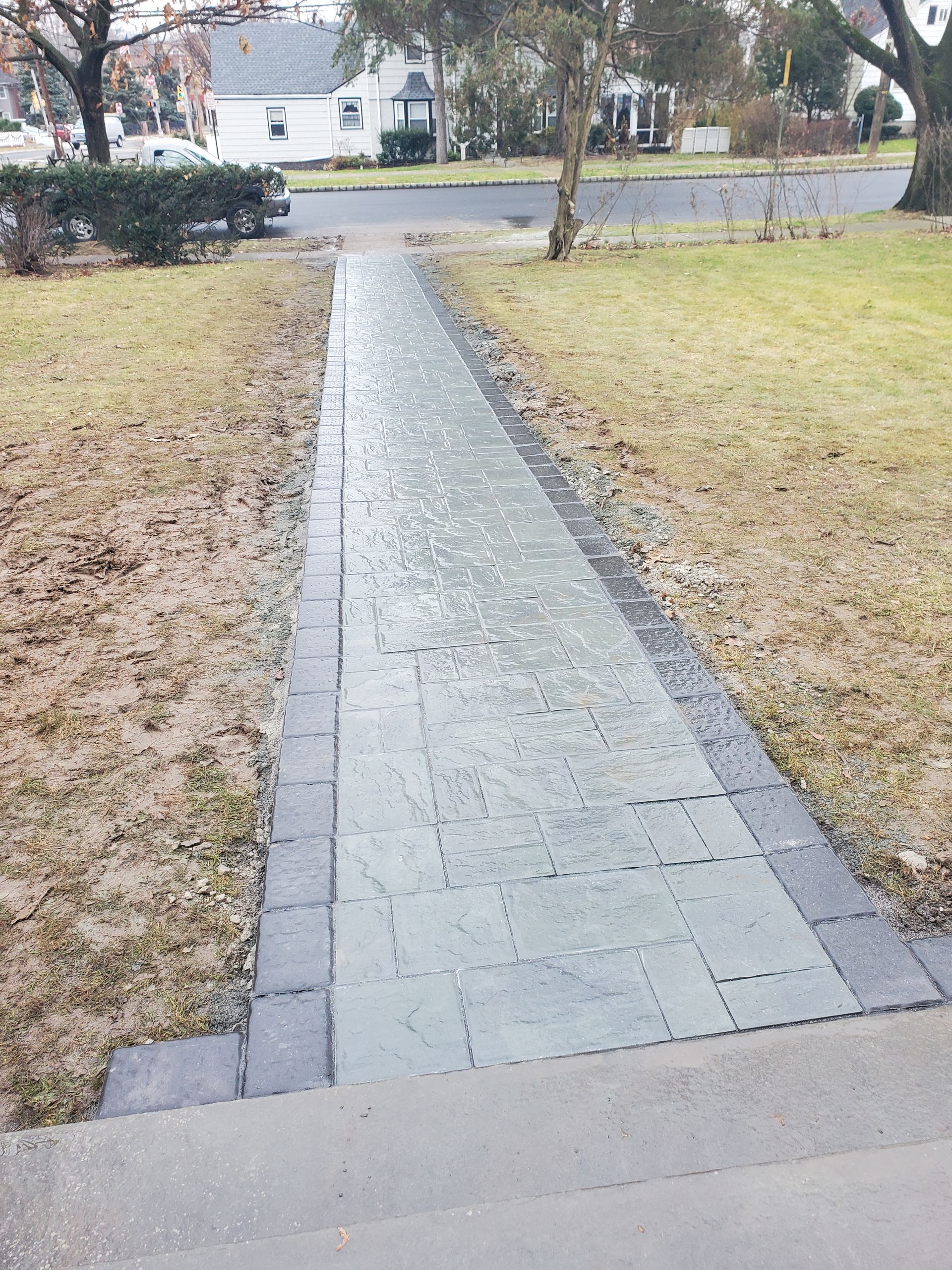 Concrete walkway