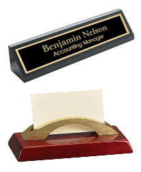Name plate and card holder