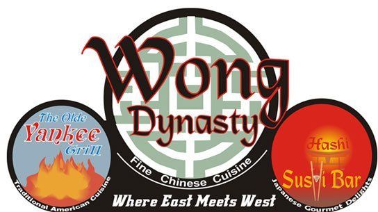 A logo for wong dynasty where east meets west