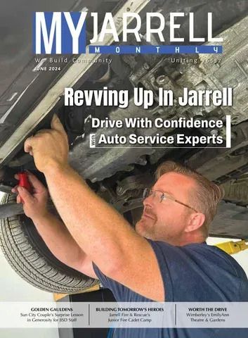 My Jarrell Monthly magazine cover featuring Auto Service Experts