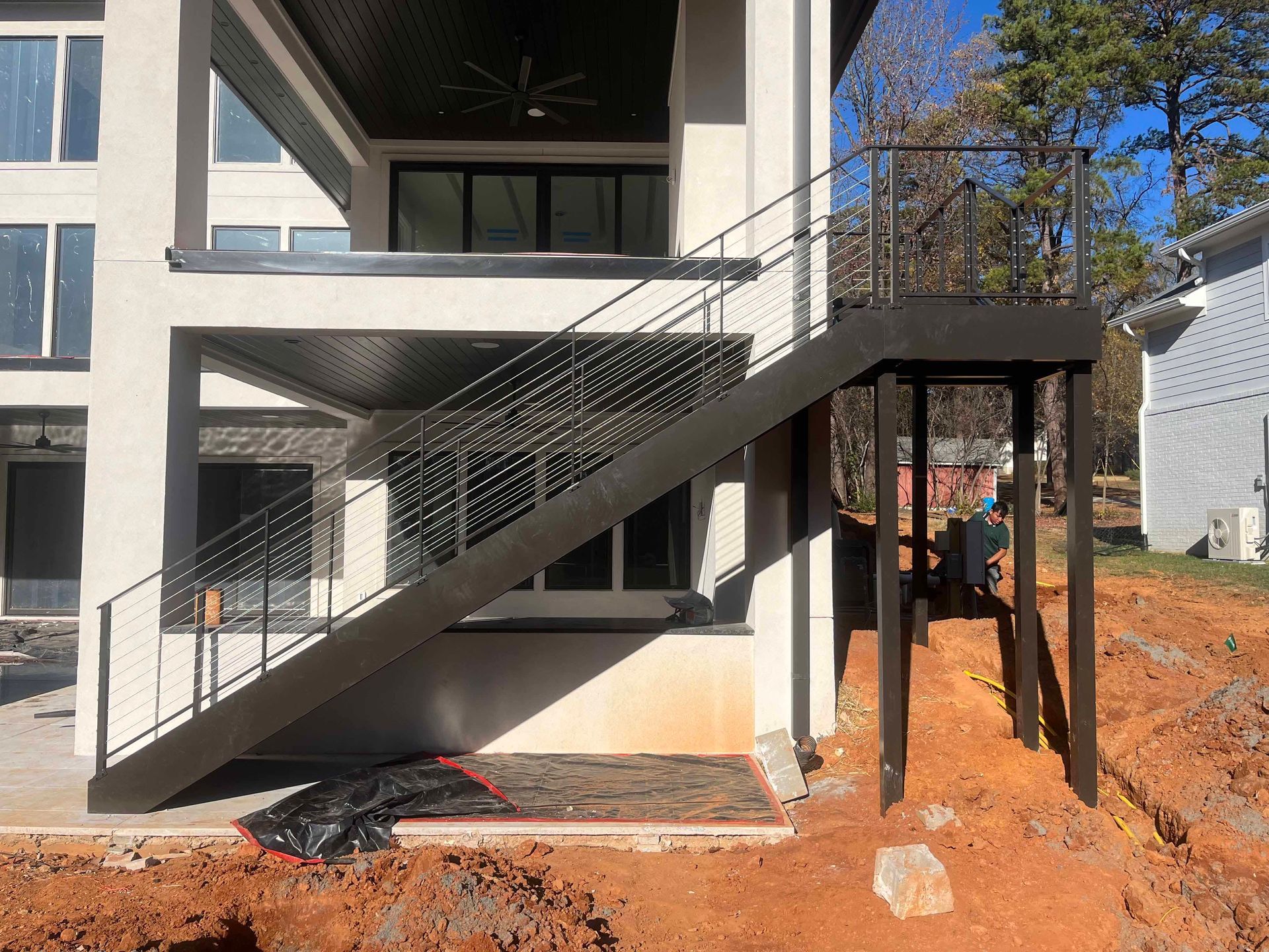 A staircase leading up to the second floor of a house.
