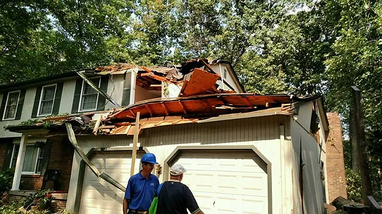 Storm damage clean up