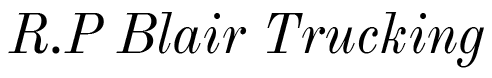 R.P Blair Trucking - logo