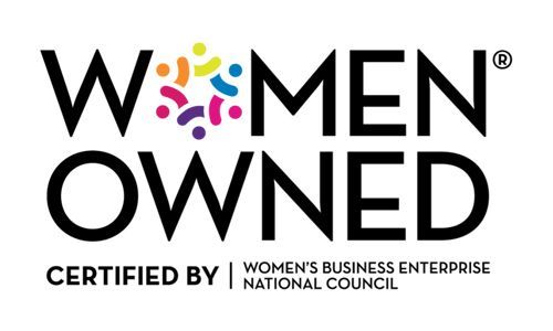 Certified woman-owned by the Women's Business Enterprise National Council