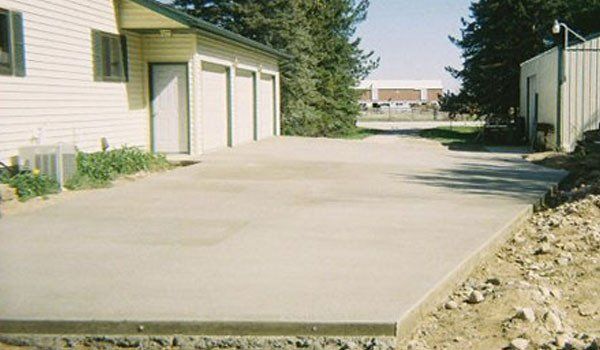 Concrete driveway