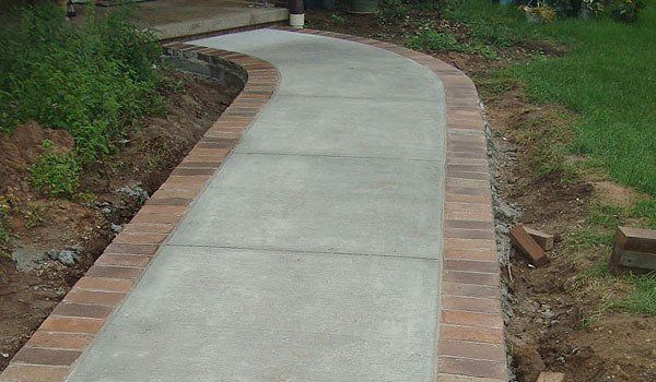 Concrete walkway
