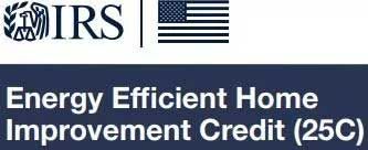 IRS logo and American flag with text 