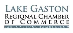Lake Gaston Regional Chamber of Commerce logo with text 
