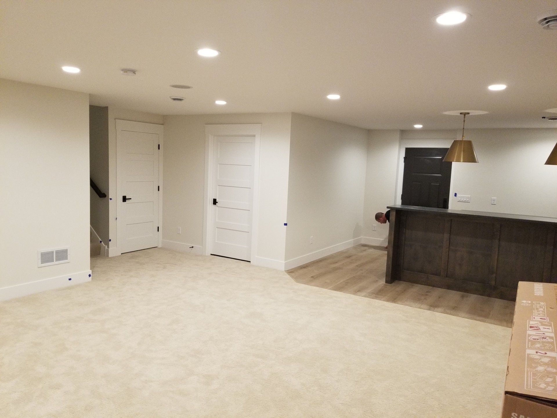 Finished basement design