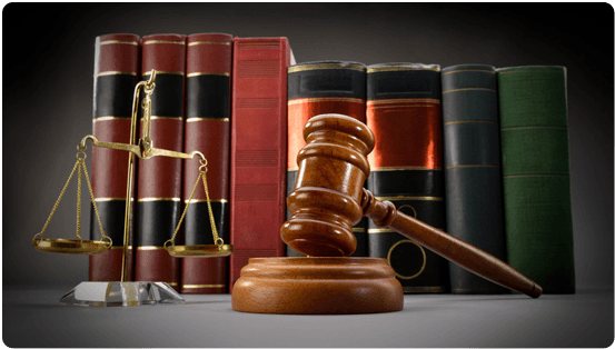Gavel and Law books