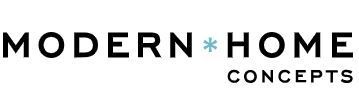 The logo for modern home concepts is black and white.