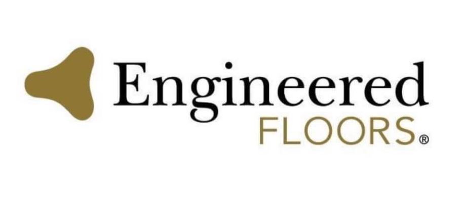 The logo for engineered floors is on a white background.