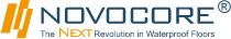 A logo for novocore the next revolution in waterproof floors