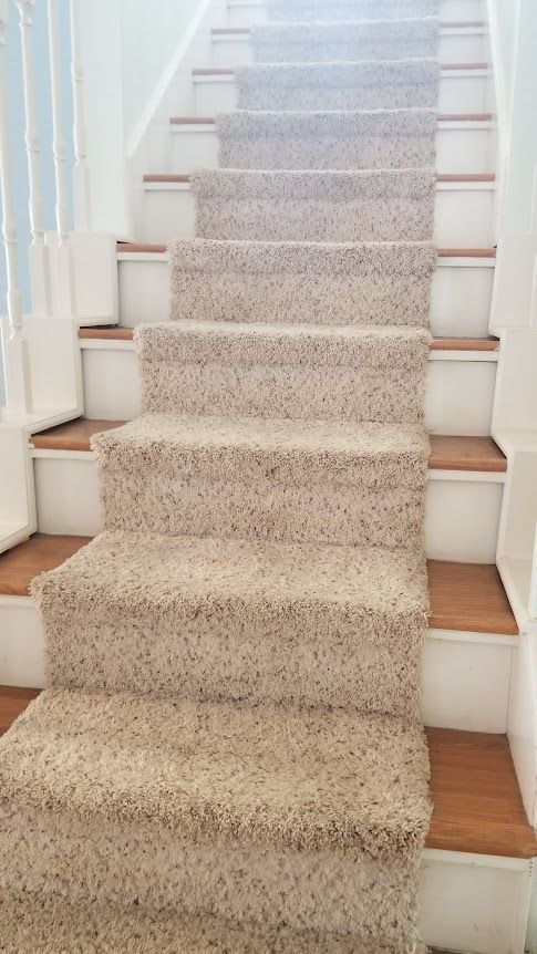 Wooden steps with carpet