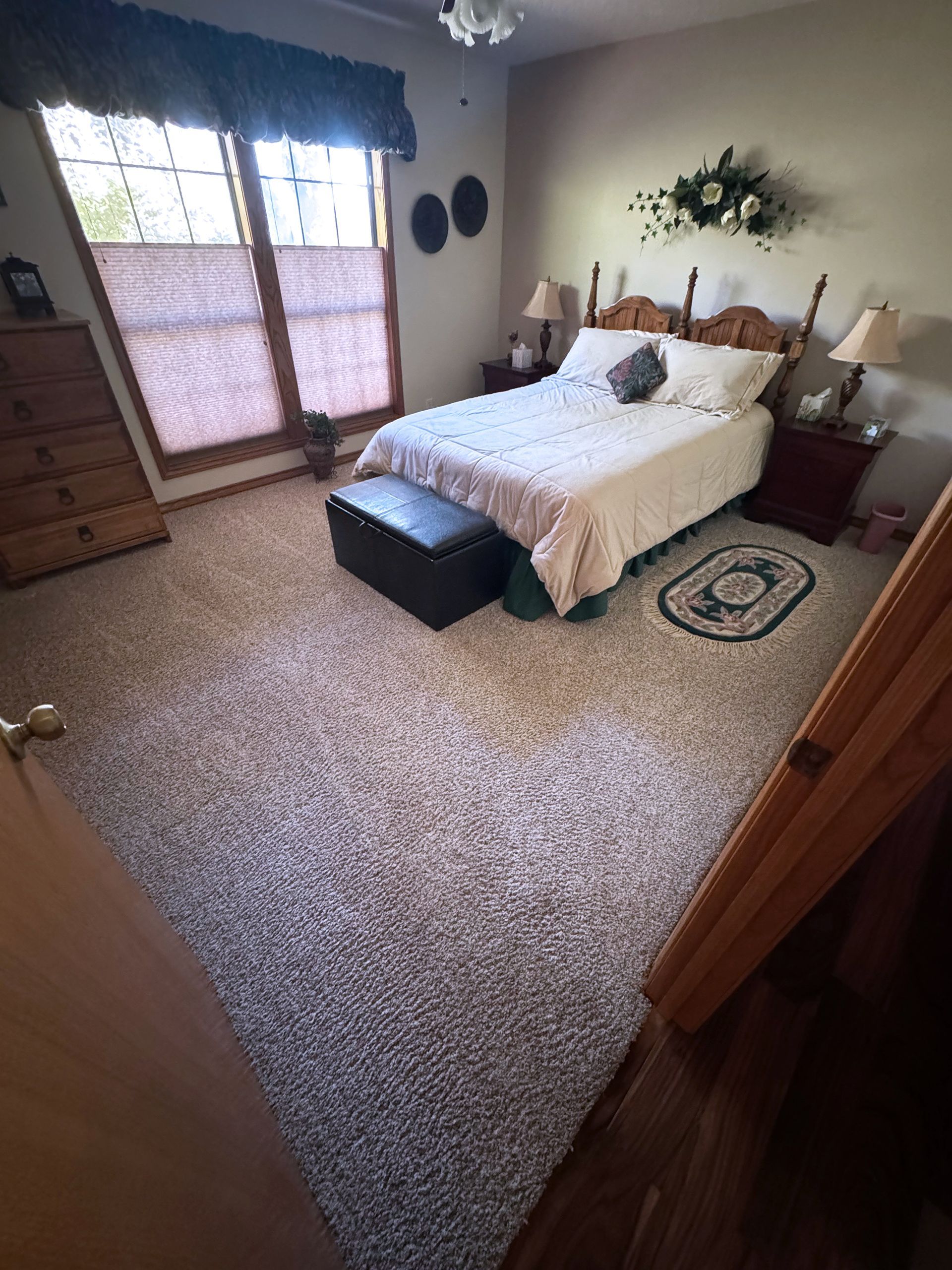 Bedroom with carpet floor