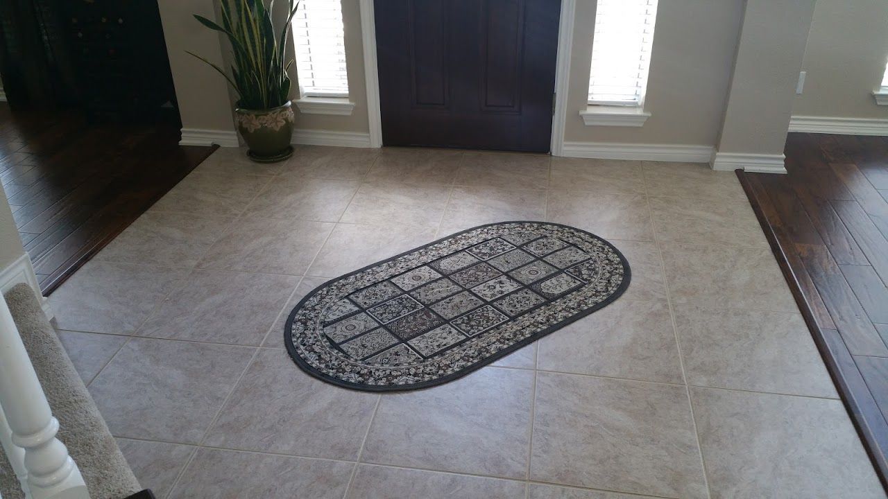 Foyer with tiled floor