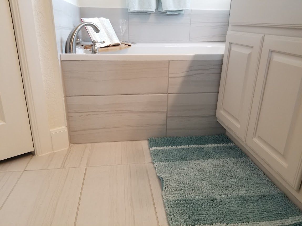Bathroom with floor tiles