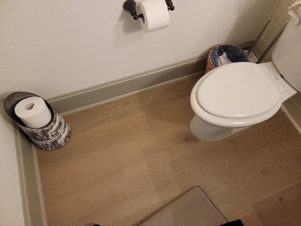 A toilet with a roll of toilet paper next to it
