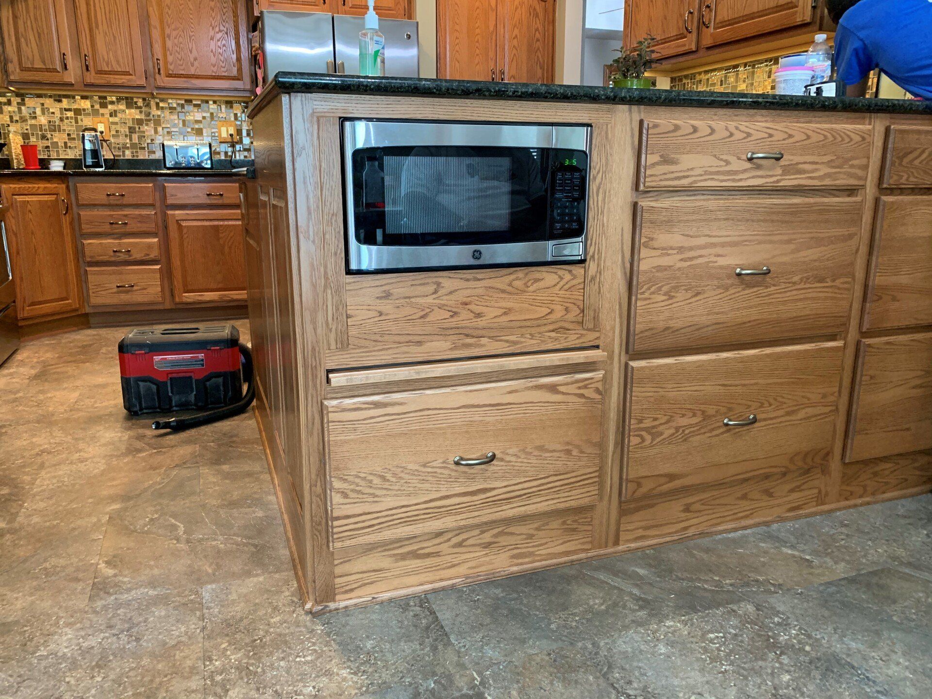 Kitchen Modification with Lowered Microwave