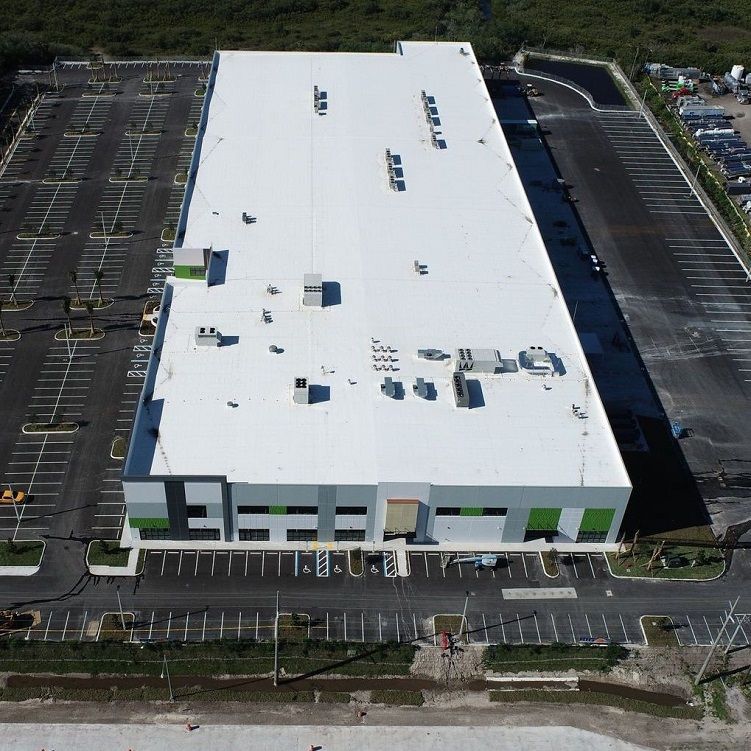 an aerial view of paved Cape Coral Speedway