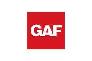GAF logo: White letters