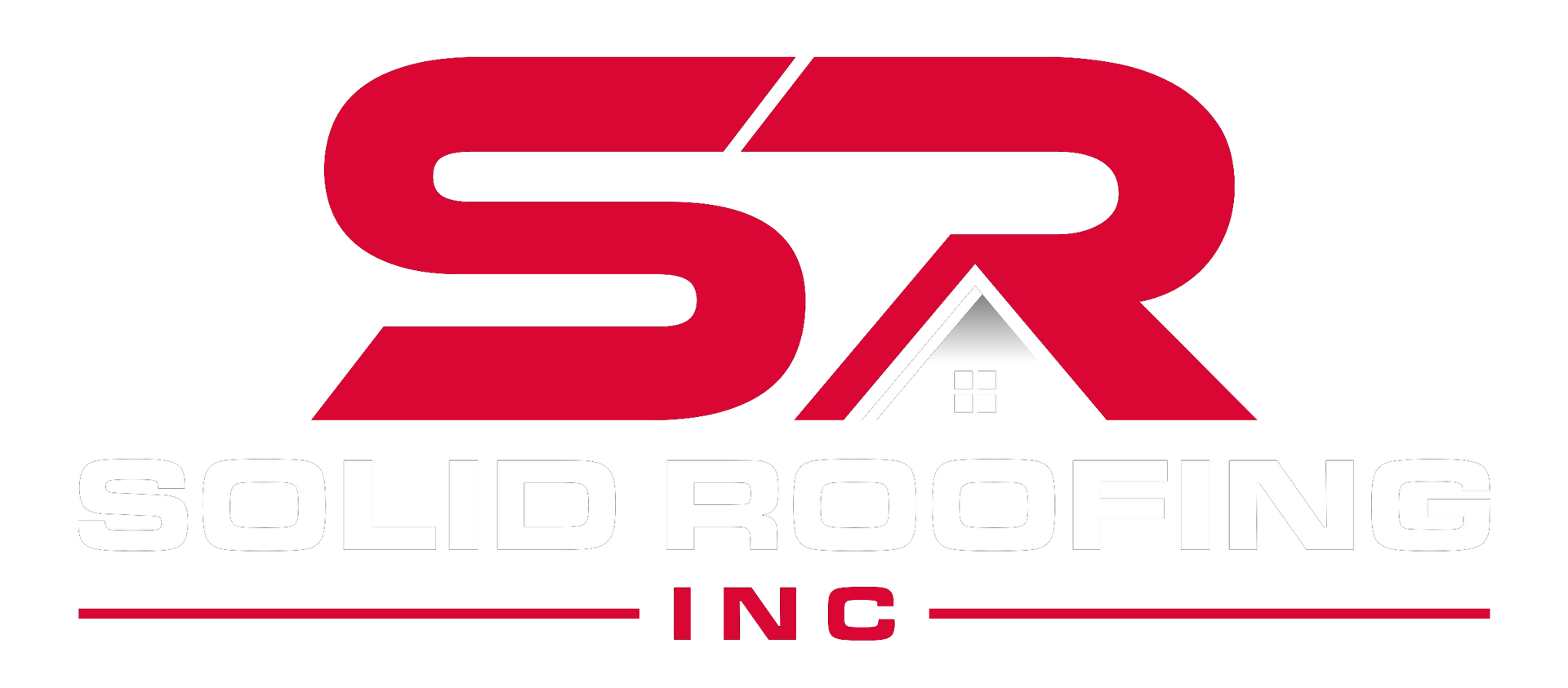 Red SR logo with roof detail over the words "SOLID ROOFING INC" on a white background.